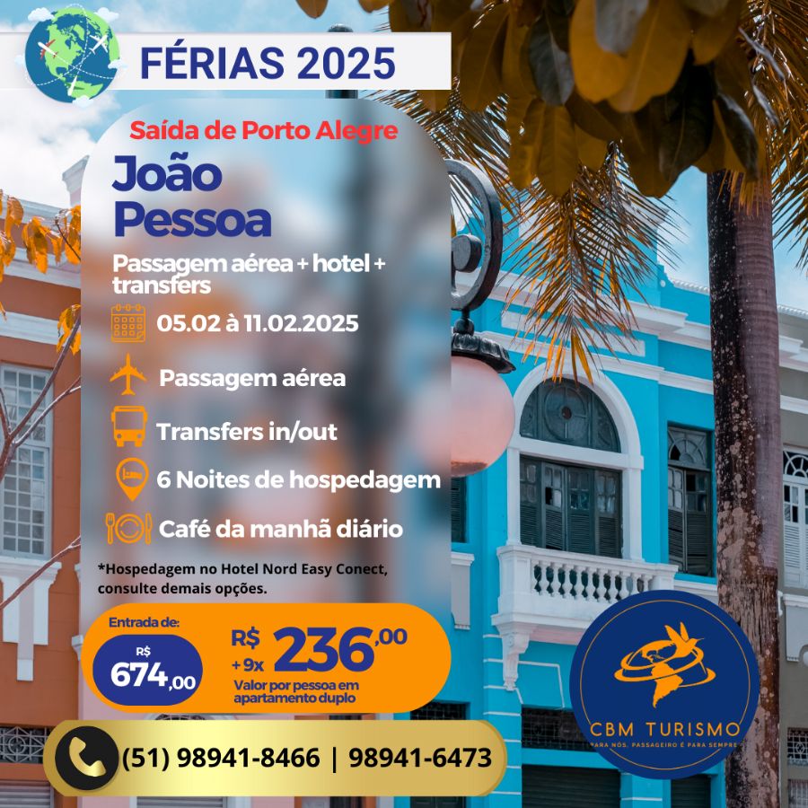 FÉRIAS 2025 EM JOÃO PESSOA!